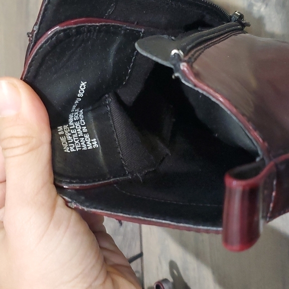 Steve Madden Womens Burgundy Andie Lace Up Y2K Chunky boots shoes sz 8 - Picture 10 of 12